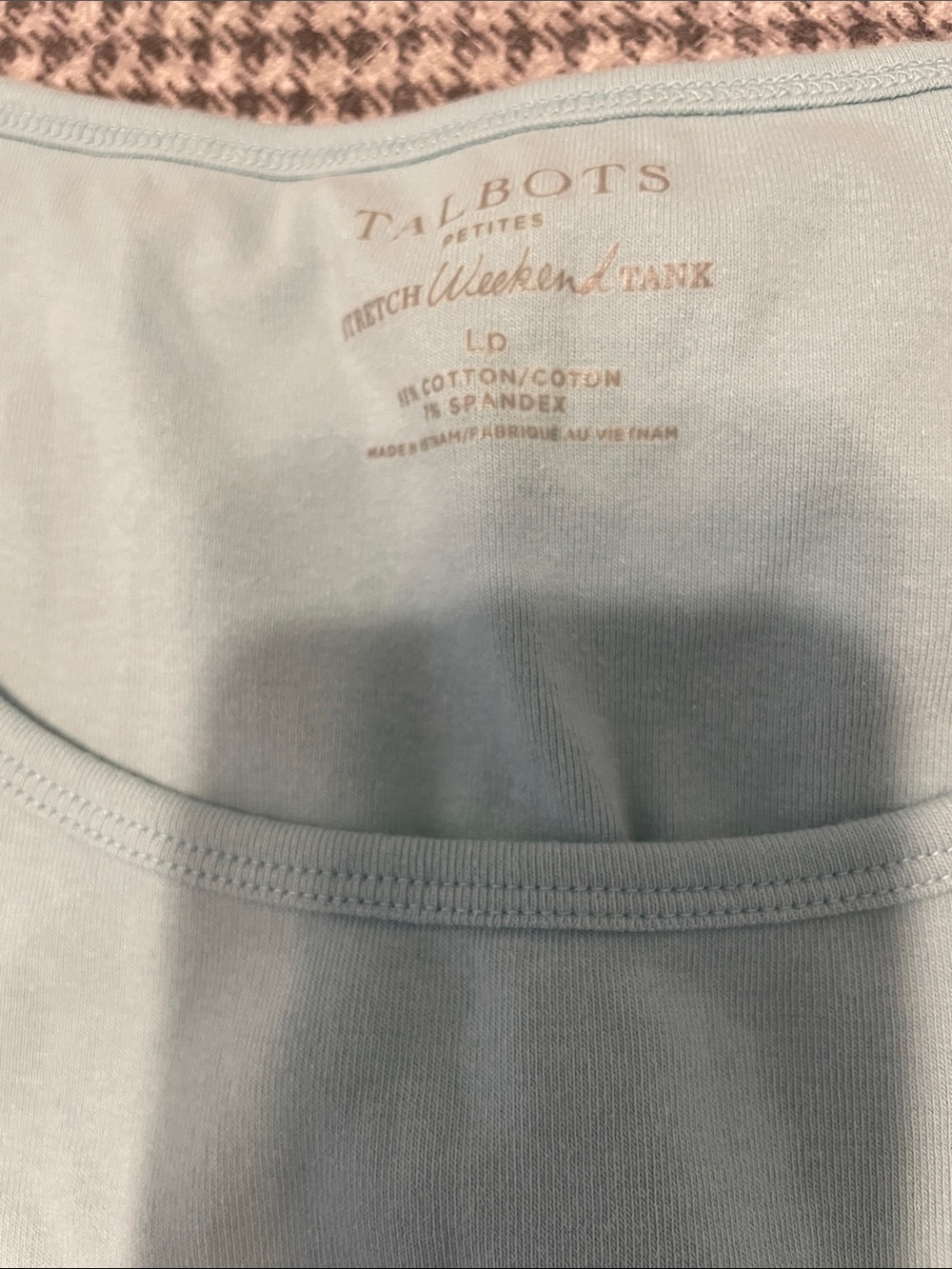 Talbots Pale Blue Scoop Neck Tank Top - Picture 2 of 3